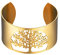 PROSTEEL Donna/Uomo Bracciale Aperto Regolabile con Incisione Albero della Vita, Largo 40 mm, Placcato Oro 18K, Oro, Regalo Natele (con Confezione)