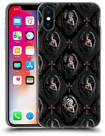 Head Case Designs Oficial Anne Stokes Pátron De Rosa Ángeles Carcasa de Gel de Silicona Compatible con Apple iPhone X/iPhone XS