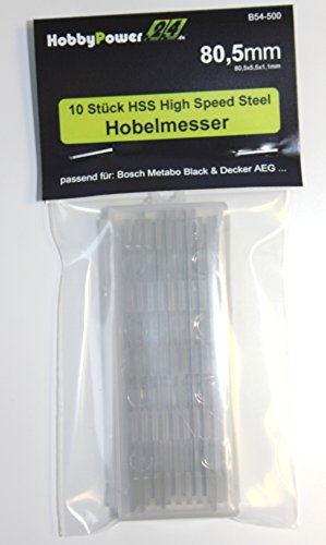 10 Stück HSS High Speed Steel Hobelmesser Wendemesser 80,5 für ELU MFF81 / MFF40 / MFF80
