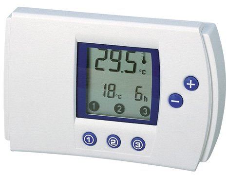 MKC HD-310 Cronotermostato Digitale con 3 Funzioni di modalità Eco, Bianco