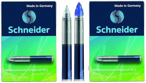 Schneider Rollerpatrone 852, M, königsblau, 5er Schachtel (15 Patronen (Königsblau))