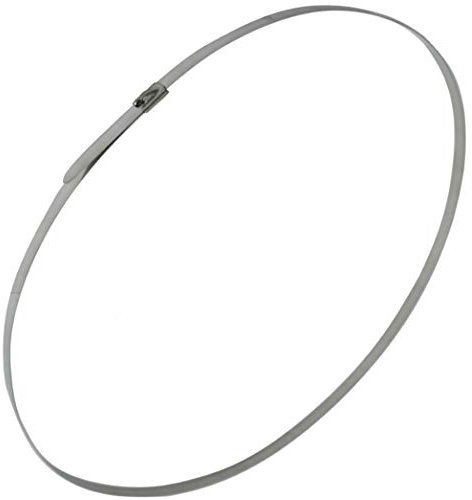 Aerzetix – 7,9 x 1000 mm, 100 cm, 10 fascette di serraggio in metallo inox e acciaio inossidabile, resistenti agli acidi C42162