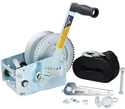 Trailer Winch & 8m Strap Kit Car Transporter & Boat Trailers Heavy Duty 2 SPEED