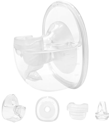Full Set Wearable Breast Pump Accessories, Replacement Pump Parts Compatible with MOMMED MISSAA S18/S21, Include Flange, Duckbill Valve, Silicone Diaphragm, Milk Collector Cup (27mm)