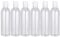 minkissy 6pcs 250ml Portable Travel Bottles Plastic Refillable Bottles Plastic Squeeze Bottle with Disc Cap for Shampoo Lotion (Transparent Bottle)