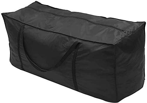 Sundeep Garden Cushion Storage Bag 173x76x51cm 210D Oxford Fabric Large Protective Patio Cushions and Cover (Black)