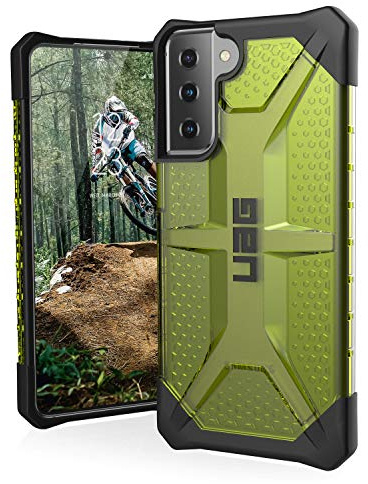 Urban Armor Gear Plasma Schutzhülle Samsung Galaxy S21+ 5G (6,7 Zoll) Hülle (Wireless Charging kompatibles Cover, Sturzfeste Handyhülle, Ultra Slim Bumper) - billie (neon grün transparent)