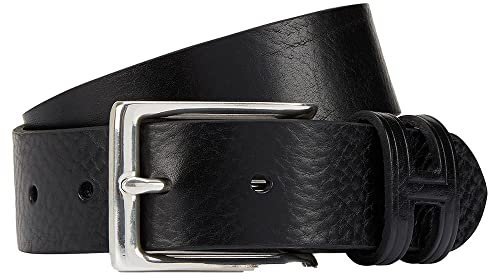 Hackett London Herren Tack Stitch H Keeper Belt, Black (Black), 28