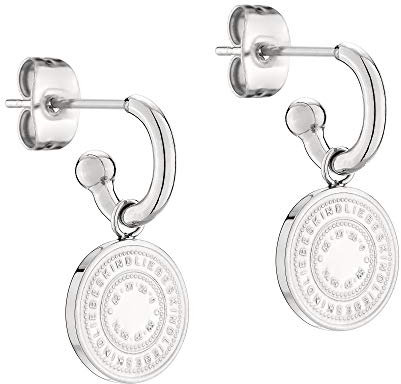 Liebeskind Berlin Ohrring mit Anhänger aus Edelstahl (Silber), 26 mm