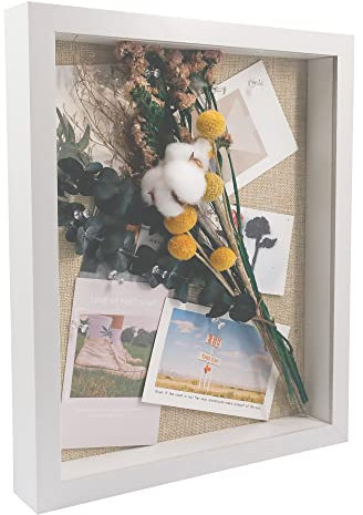 GraduatePro 3d bilderrahmen 30x40 zum befüllen groß schaukasten wand für Weiß Objektrahmen Hochzeit Box Deko Oder Schreibtisch