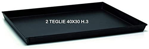 G.T. INOX Teglia da forno in ferro blu - 40x30 bordo h. 3 cm svasato (2)