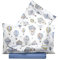 Smart Deco Home Completo letto lenzuola federe letto stampa fantasia 100% Cotone Made in Italy MATRIMONIALE MONGOLFIERE AZZURRO