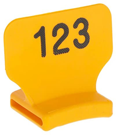 Kerbl 208438 Stehend Nummernblock, Nummer 176-200, Gelb