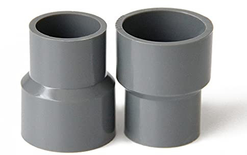 Adaptateur de tuyau de réduction en PVC droit en PVC Connecteur réducteur de jardin ferme serre alimentation en eau Raccords de tuyau d'arrosage (diamètre intérieur 40 mm à 32 mm, gris)