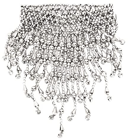 Pssopp Bauchtanz Halskette Zigeuner Schmuck Zubehör Perlen Exquisite Tanzen Halskette(Silber)
