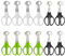 XINMEIWEN 12Pack Stainless Steel Quail Egg Cutter Scissors Quail and Pigeon Egg Cutter Tool Quail Scissors Opener Quail Egg Cracker for Home Kitchen (Three Colors)