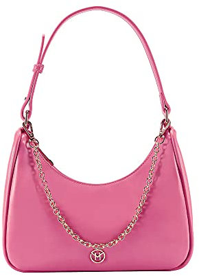 VICTORIA HYDE Unterarmtasche Damen Kleine Schultertasche Schwarz Handtasche Crossbody Leder Shoulder Bag(Rosa)