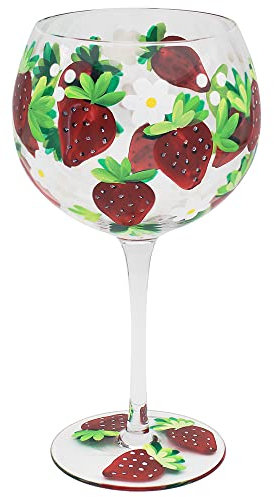lesser and pavey- Verre à gin Motif Fraises, LP49155, Multicolore