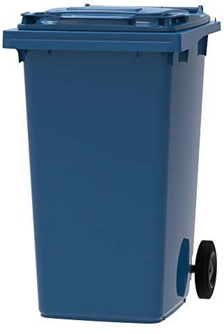 ESE Poubelle Conteneur à déchets 240L Bleu + Couvercle bleu