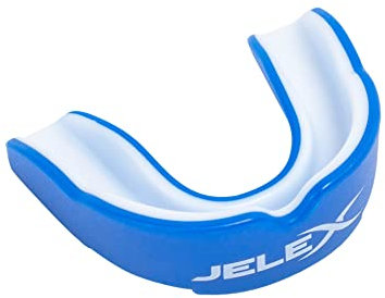 JELEX Safe Trainings Mund Zahnschutz für Erwachsene geeignet für Vollkontaktsportarten, Boxen, Kickboxen, MMA, Hockey, Rugby, Lacrosse, Fußball, Mundschutz gelb, blau oder schwarz