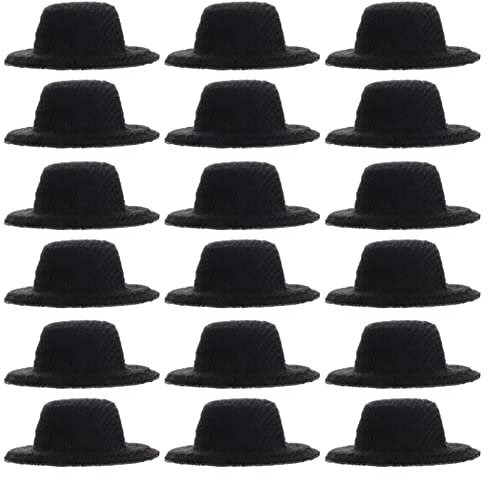20 Stück Mini-Filz-Zylinder Miniatur- -Hüte Mini-Schwarz-Zylinder Für DIY-Dekoration Partyzubehör Weihnachtsdekoration