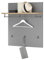 Home4You Garderobenpaneel - Artisan Eiche Dekor - Grau - 85 x 95 cm - mit Kleiderstange