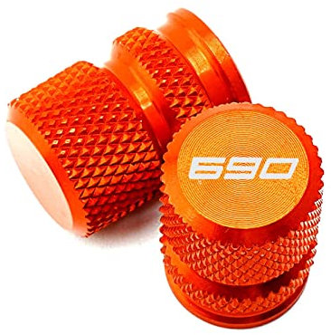 TEAUSA Passend for KTM 690 SMC Duke 690SMC SMC R 690Duke 2009-2019 2020 2021 2022 Motorrad Ventilkappen M10 Schwingenspulen Slider Stand Schrauben (Size : Valve caps-Orange)