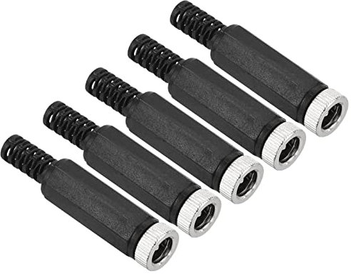 QUARKZMAN 5 Stücke 5.5x2.1mm DC Stecker DC Barrel Steckverbinder Buchse Lötloser Adapter Ersatz für Elektronik
