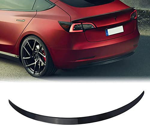 BONRYAN Neu Geeignet für Tesla Model 3 Spoiler OEM-Stil Heckspoiler Flügel Lip für 2018 2019 2020 2021 2022 2023 Tesla Model 3 Zubehör(Glänzend Schwarz)
