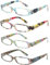 COJWIS 4 Pack Damen Lesebrille Mit Schönes Muster Brille Federscharnierleser für Frauen Reader (4 Farbe Mischen, 3.00, multiplier_x)