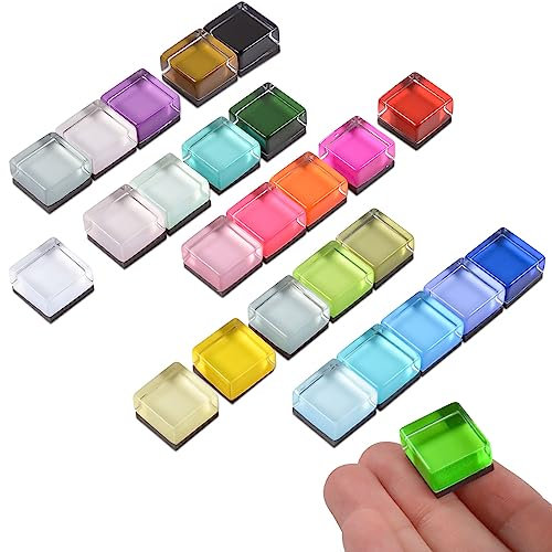 MIN CI 26 Stück Magnete Kühlschrank, Mini Magnete Square Bunt Magnete Dekorative Magnet Set Kühlschrankmagnete Whiteboard Magnete für Magnettafel Kühlschrank Küche Büro Geschenk Fotos
