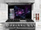 Myphotostation.com 30Wx15H'' Tempered Glass Abstract Flower Backsplash Design Cooker Wall Backsplash Panel Glass Splashback For Kitchen Panel Design Dark Floral Splashback Herbs