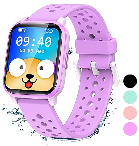 Lively Life Rastreador de fitness para niños, rastreador de actividad, reloj inteligente con podómetro, monitor de frecuencia cardíaca y sueño, cronómetro, impermeable IP68, reloj deportivo con