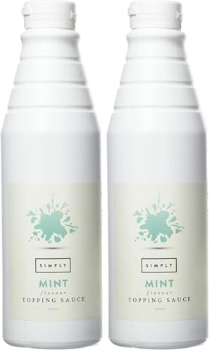 Simply Mint Topping Sauce, Dairy Free Ready to Use Dessert Sauce for Ice Cream, Waffles, Pancakes, Coffee & Milkshakes (1 kg) (Pack of 2)