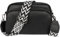 Wlicon Damen Crossbody Tasche Umhängetasche Damen Modern Kleine Tasche PU Leder Handtasche mit Verstellbarem Breitem Schulterriemen Mode Damen Tasche(schwarz)