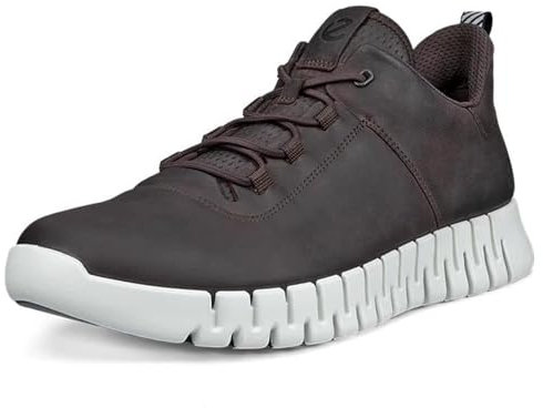 ECCO Mens Gruuv Leather Leisure Trainers - Brown - 10 UK (44EU)