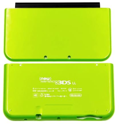 3DSLL 3DSXL - Juego de 2 placas de cubierta de carcasa extra superior/inferior, color verde lima, para nuevas consolas de juegos 3DS XL LL New3DSXL, placa frontal A/E exterior personalizada