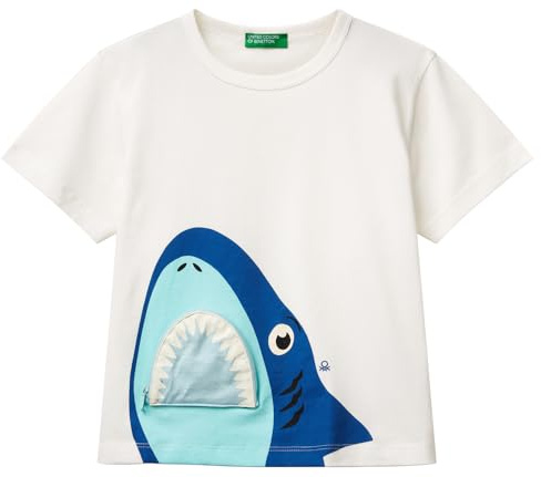 United Colors of Benetton T-Shirt, Weiß, 110 cm