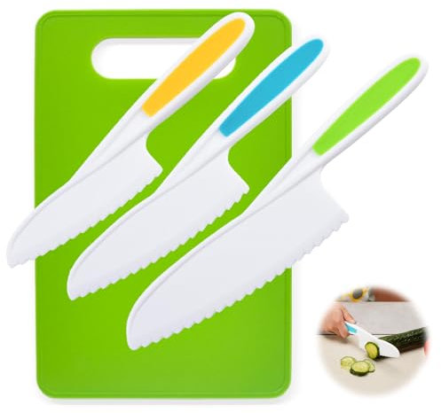 LUHOCIY Kit Couteau Cuisine Enfant, Ustensile Cuisine Enfant, Kit Cuisine Enfant 2 Ans, Utilisé pour Cultiver L'intérêt, Promouvoir l'interaction, Appliqué à la Famille, à l'Éducation Précoce