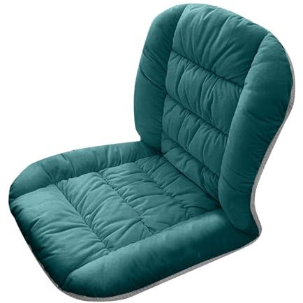 Stuhlkissen mit Rückenteil Sitz, Ergonomisches Bürokissen, Rückenkissen mit Bänder, Winter Dicker Warme Auflage Polsterauflage Gartenstuhl für Stühle Bänke in Haus und Garten, Grün