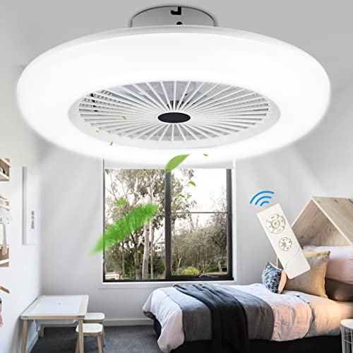 Anseoba 2x Deckenventilator mit Beleuchtung 80W, Lampe mit Ventilator Leise,3 Farbtemperaturen,3 Windgeschwindigkeiten,4 Timer,Deckenleuchte mit Ventilator,3000K-6500K,Wohnzimmer & Schlafzimmer