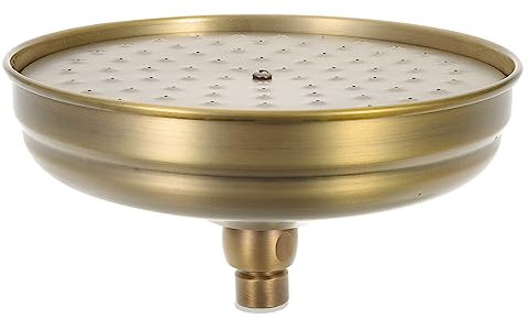 Veemoon Retro Regendusche Kopfbrause Kupfer Große Regenfall Duschkopf Für Badezimmer Einfache Installation Stilvolles Design Für Nostalgische Wassersparend Und Langlebig