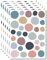 OUDQFCJ Set de 180 Piezas de Pegatinas Infantiles Decorativas de Vinilo Adhesivo para Pared, Vinilo Pared, Diseño de Lunares Adhesivos estilo Acuarela, Decoracion Habitacion Niño, Niña (Multicolor)