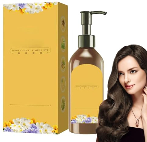 Natürliches Haarfärbemittel, Pflanzenblüten Farbstoff, Pflanzen Haarfarbe, Einfach Zu Verwenden, Langanhaltendes Shampoo Zur Haarfärbung Auf Pflanzenbasis Für Erwachsene, Männer, Ältere, Oma