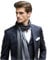 LA FERANI Herren Schal 100% Seide Chiffon Halstuch Seidenschal 180x80cm Uni Farbe für Anzug dunkel grau Stola Business Style Geschenk für Ihn (Dunkel Grau)