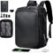 H.yeed Travel Backpack, Expandable 30L-60L Vacuum Backpack with USB&Type-C Charging Port and Pump, Waterproof Lightweight Business Rucksack, Wet Dry Separation, Fits 17.3 Inch Laptop