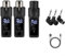 Gettimore Kit de micro sans fil 2 4 GHz avec portée de transmission efficace avec deux adaptateurs XLR (2 pour condensateur)