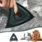 Pet Hair Remover Scraper, Triangle Carpet Lint Remover Tool, Reusable Animal Hair Lint Remover for Dogs and Cats, Clean Pet Fur for Carpet, Clothes, Rugs, Seat, Sofa Bedding and Furniture (Green)