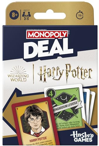 Monopoly Deal: Harry Potter Kartenspiel - Deutsche Fassung, Familienspiel für Fans der Wizarding World und von Zauberei, für 2 bis 5 Spieler ab 8 Jahren
