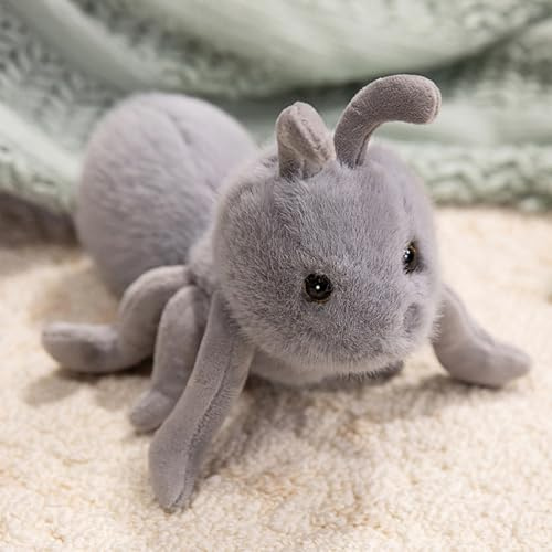 Trayosin Kuscheltier klein 23cm Ameise Plüschtier niedliches Weiches gefüllte Tier Stofftier Plüschpuppe Spielzeug Geschenk für Baby Jungen Mädchen (Grau)